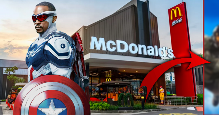Anthony Mackie en Captain America et un restaurant McDonald