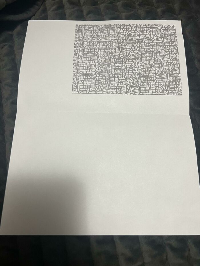 Motif pour empêcher de lire à travers une enveloppe