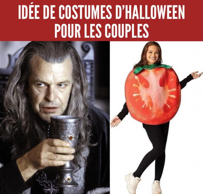 Denethor du Seigneur des Anneaux et une fille déguisée en tomate cerise