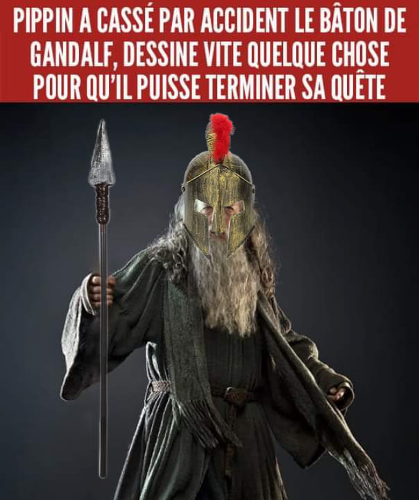 Gandalf déguisé en chevalier