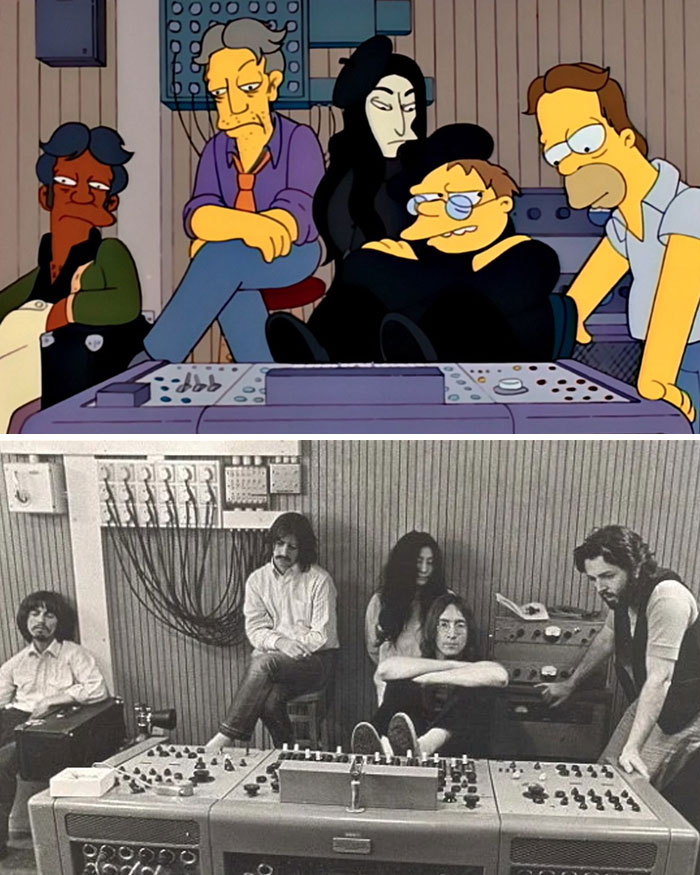 Les Simpsons Ringo, Paul, George, John