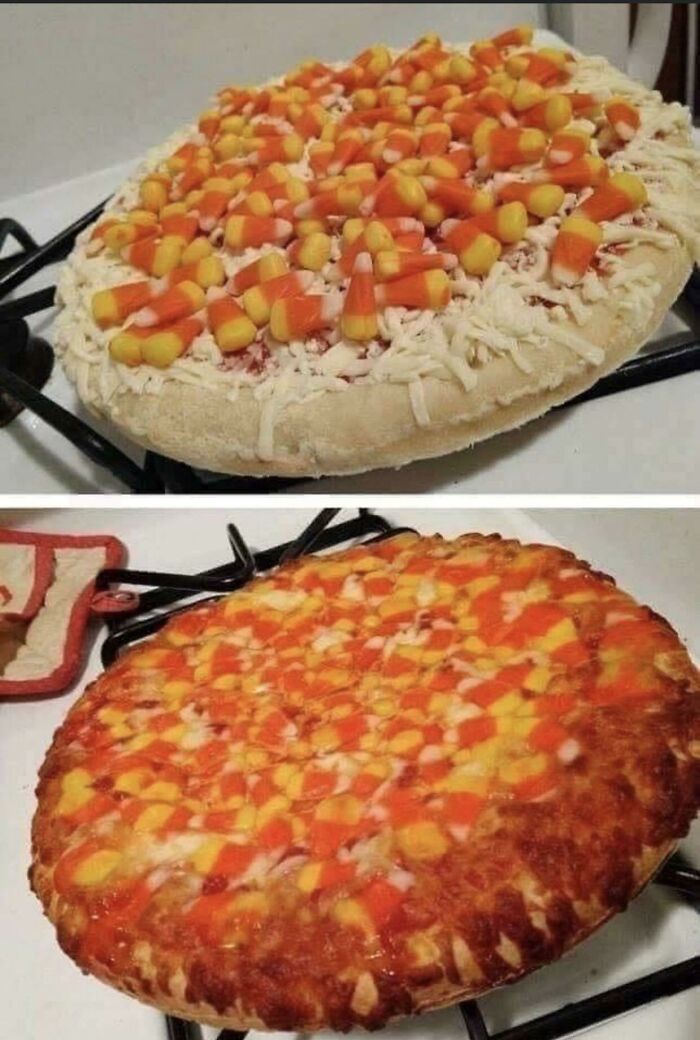 une pizza colorée