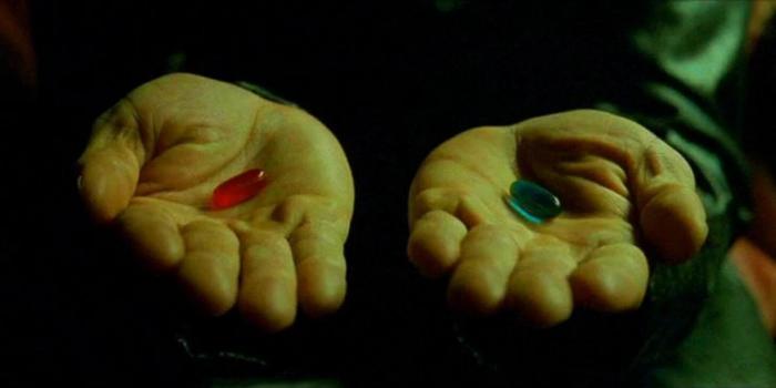 matrix pilule bleue pilule rouge