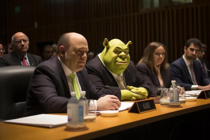 Shrek avec ses avocats