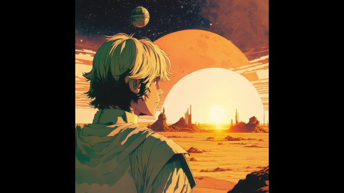 Star Wars imaginé comme un anime des années 80