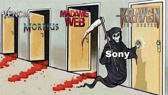 La Mort et les films Marvel par Sony (Venom, Morbius, Madame Web et Kraven