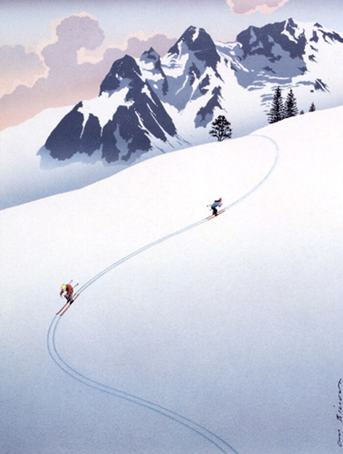 un parcours de ski