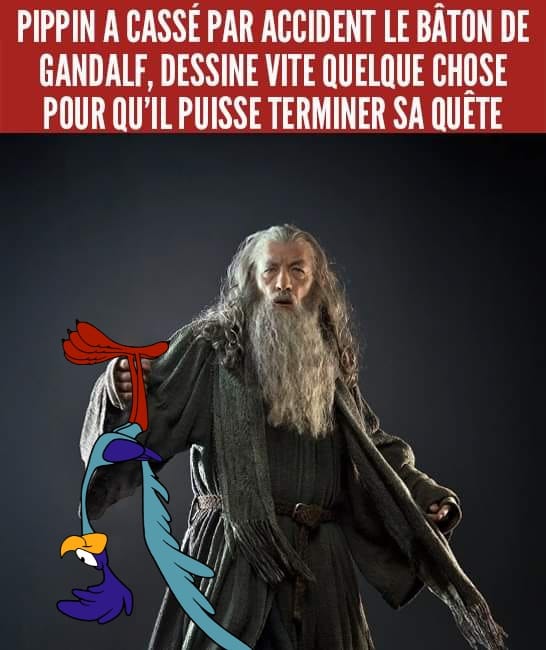Gandalf qui a attrapé Bip-Bip