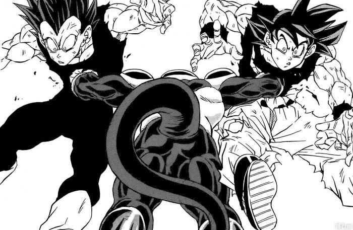 Black Freezer vs Goku Ultra Instinct et Goku Ultra Ego dans le manga Dragon Ball Super