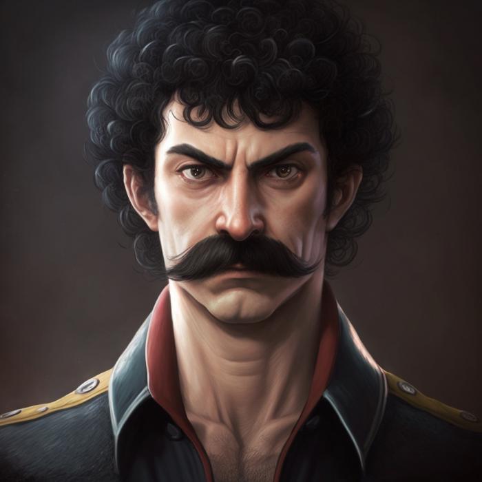 Spring Moustache de One Punch Man recréé en version réaliste par une IA.