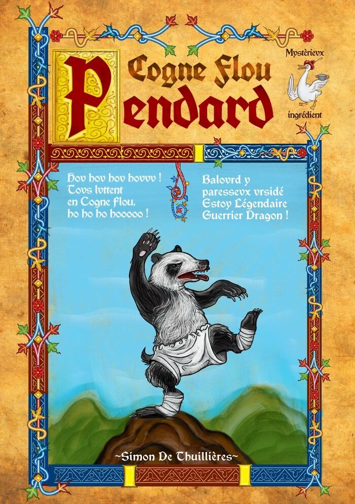 Affiche médiévale Kung Fu Panda