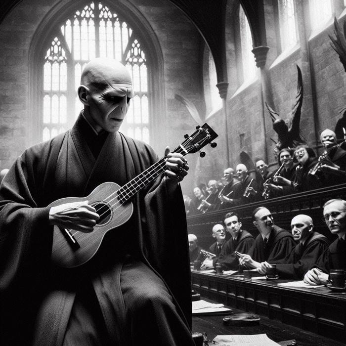 Voldemort avec un Ukulélé