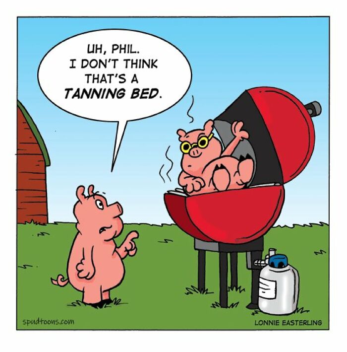 un cochon au barbecue
