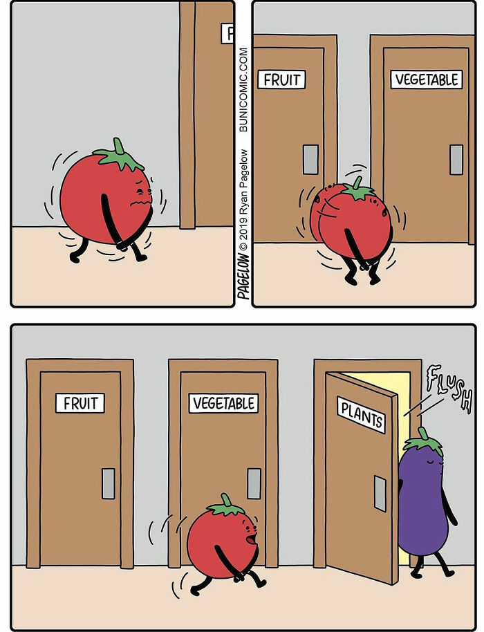bande dessinée avec une tomate