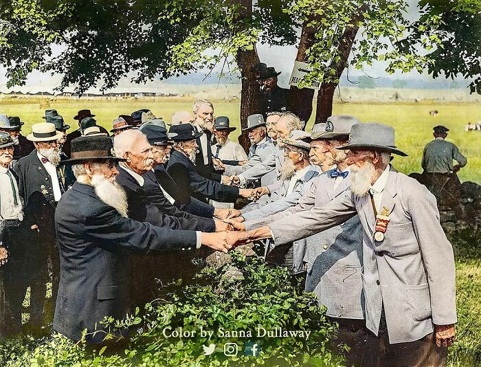 50th anniversary of the Battle of Gettysburg in 1913 Veterans of the