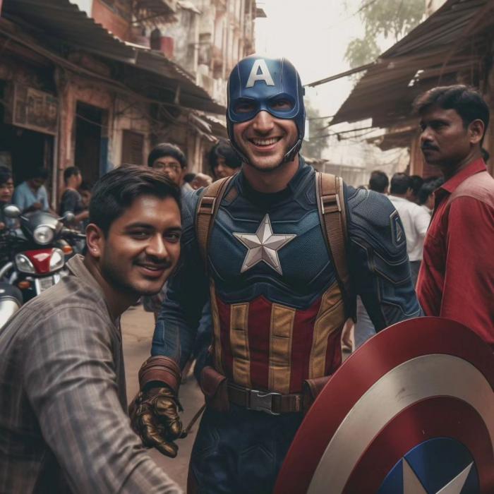 captain america en Inde