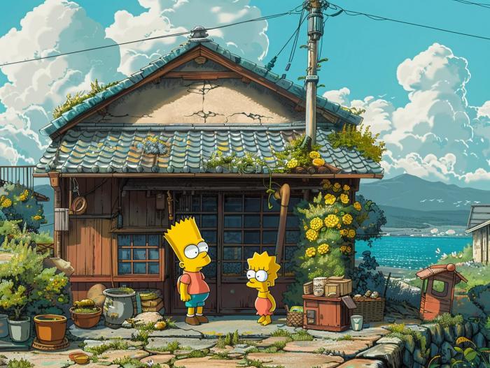 Bart et Lisa Simpsons