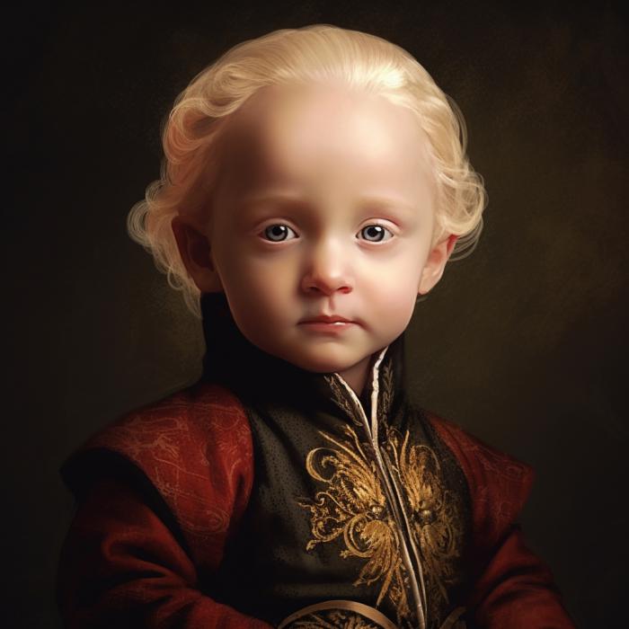 Tywin Lannister recréé en version bébé par une IA.