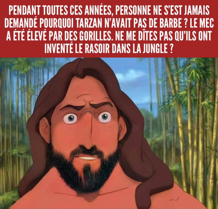Tarzan avec une barbe