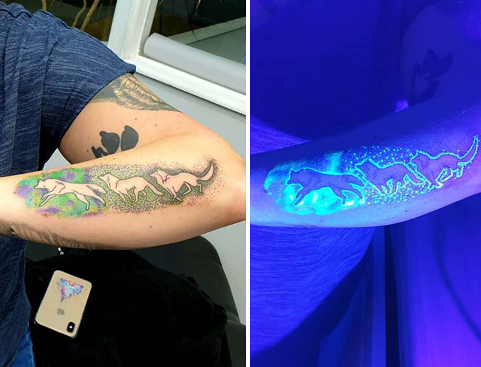 41 tatouages magnifiques qui se révèlent dans l'obscurité