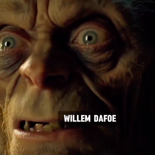 Willem Dafoe en Gollum 