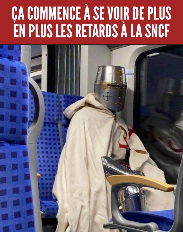 chevalier dans le train