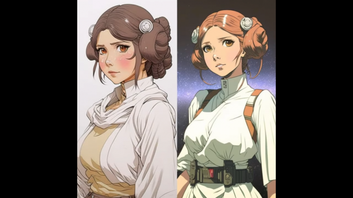 Star Wars imaginé comme un anime des années 80