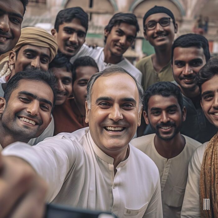 Selfie de Rajiv Ghandi