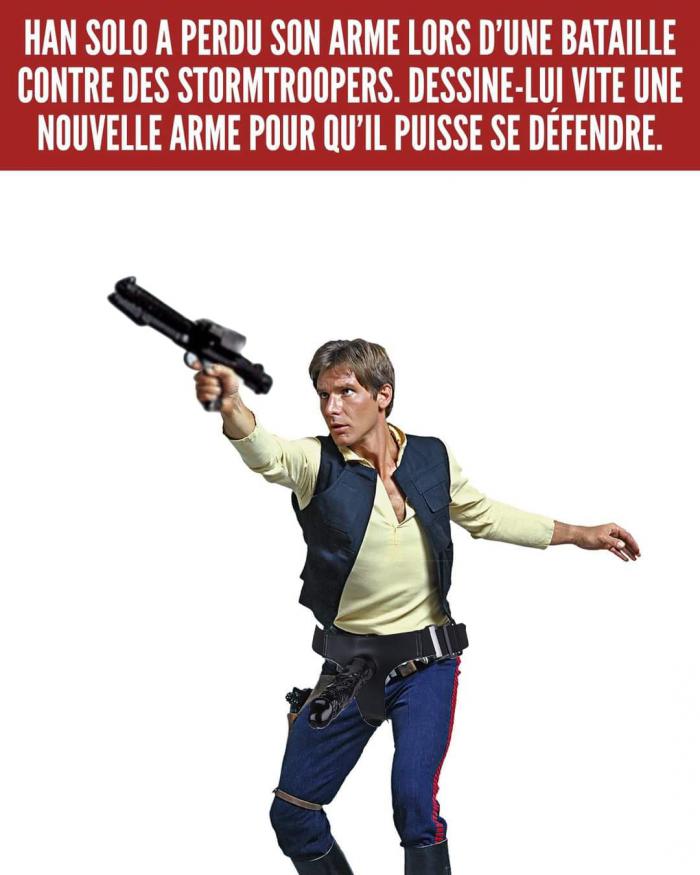 Han Solo qui tient une arme