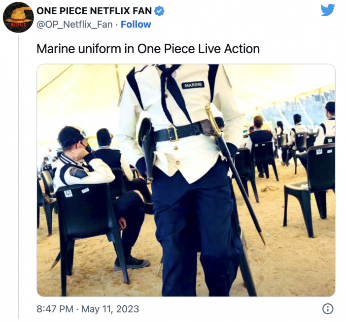 costume marine one piece Netflix