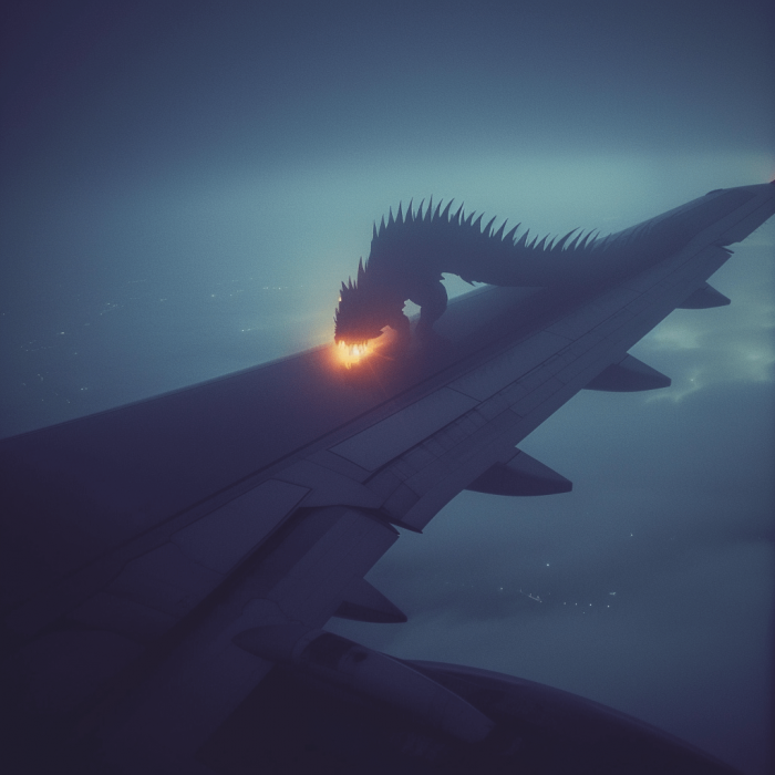 dragon sur une aile