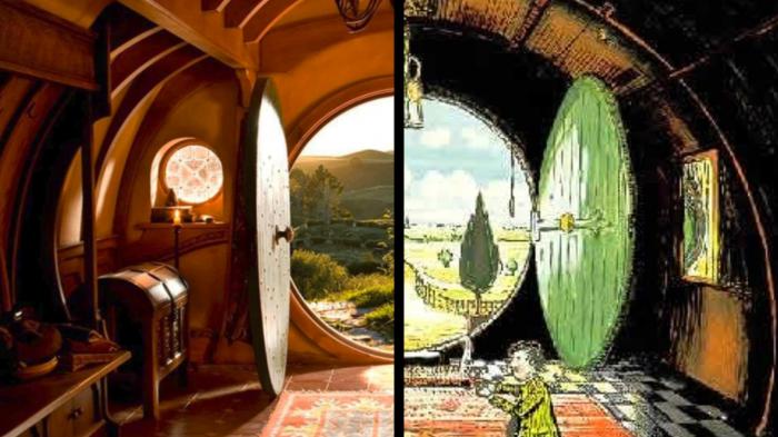 lotr Bilbo hous book and movie comparison