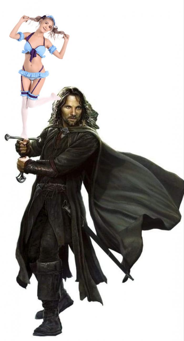 Aragorn avec une fille