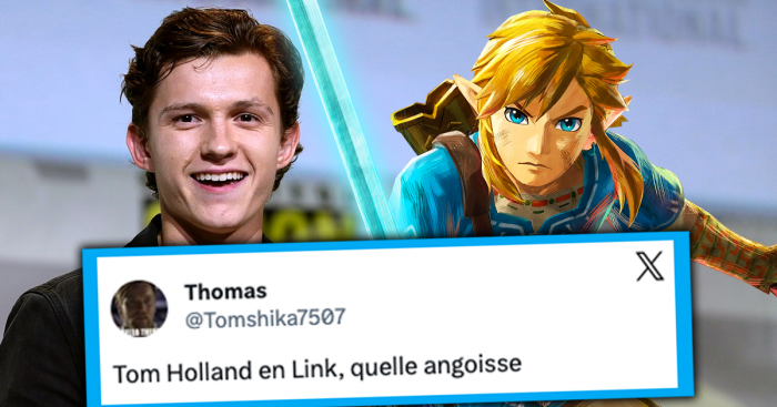 Tom Holland et Link des jeux Nintendo The Legend of Zelda
