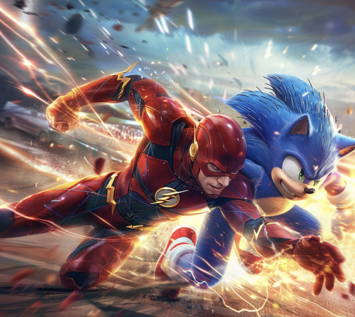 Sonic vs Flash  Midjourney
