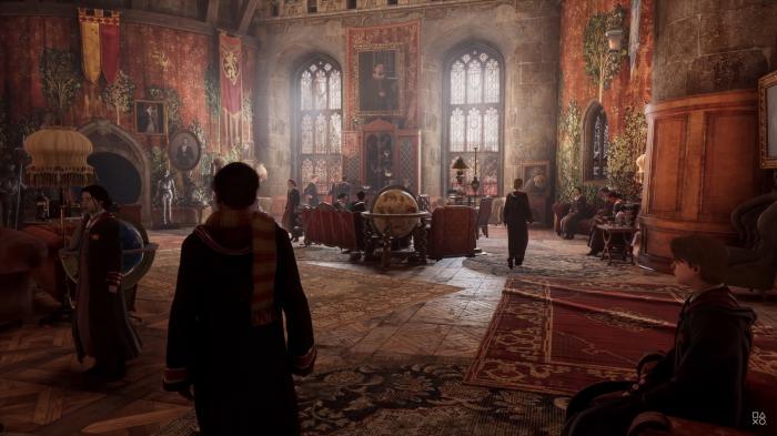 La salle commune de Gryffondor dans Hogwarts Legacy.