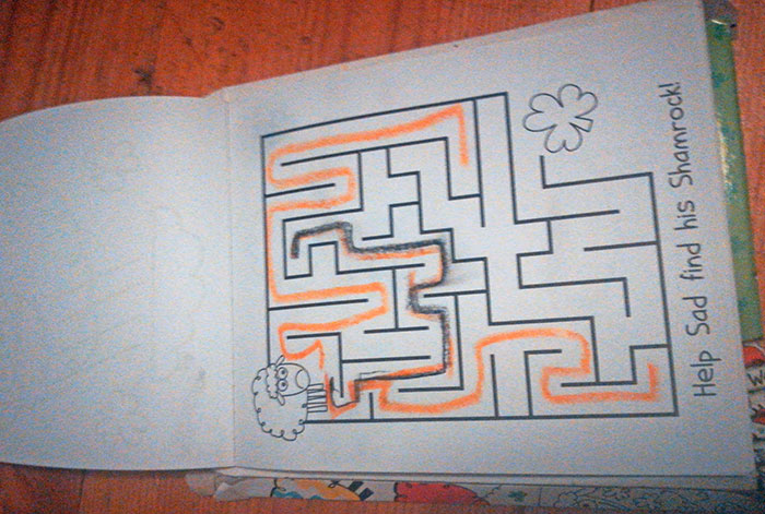 labyrinthe en orange