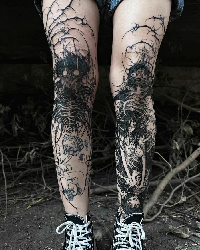 tatouages jambes