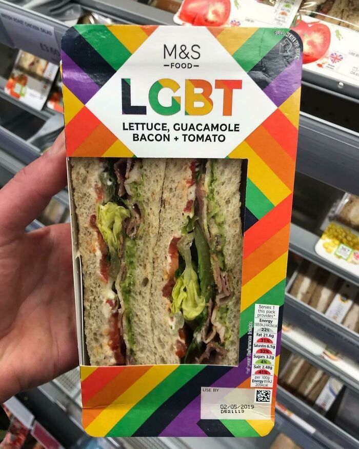 un sandwich LGBT