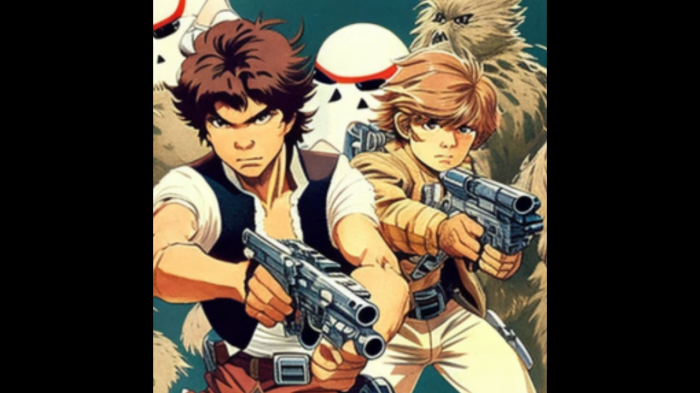 Star Wars imaginé comme un anime des années 80