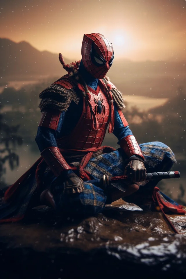 Spiderman en version Samurai