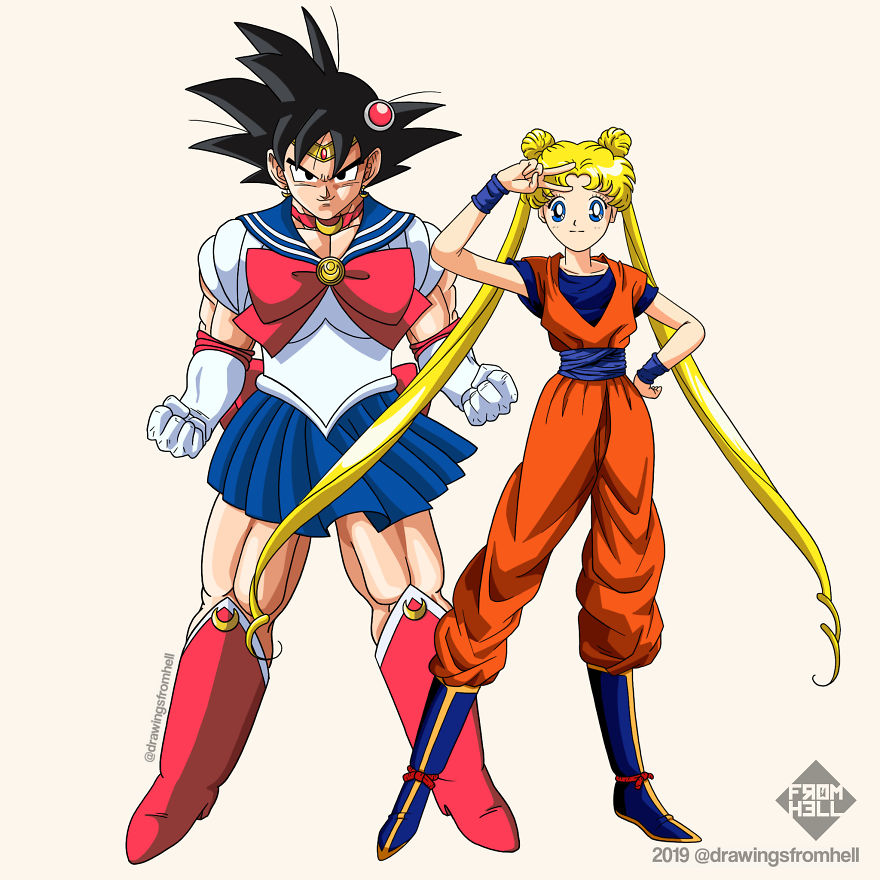 Un Crossover Perturbant Entre Dragon Ball Et Sailor Moon