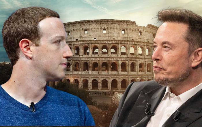 Zuckerberg et Musk devant le Colisée