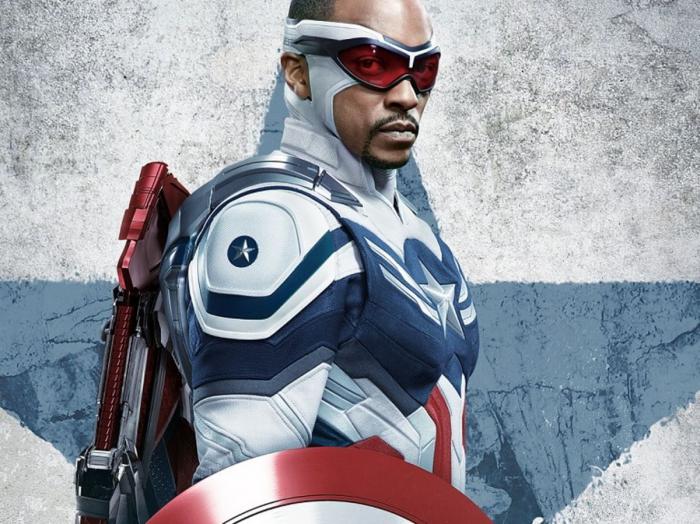 Anthony Mackie dans le rôle du nouveau Captain America.