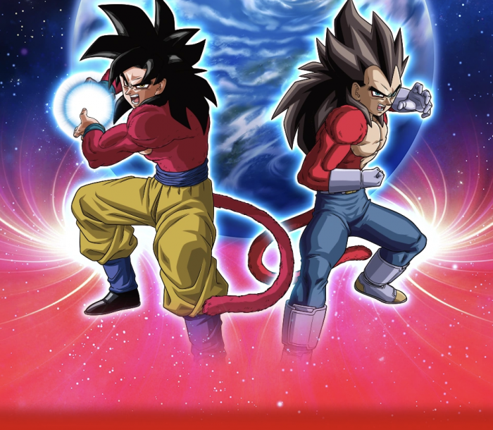 Goku et Vegeta en Super Saiyan 4 dans Dragon Ball GT