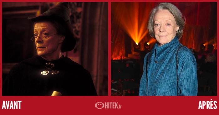 Minerva McGonagall à gauche et Maggie Smith à droite. 