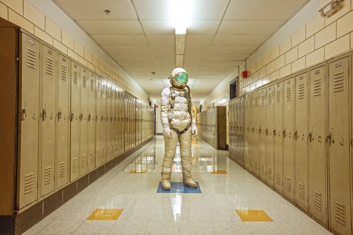 astronaute dans une école