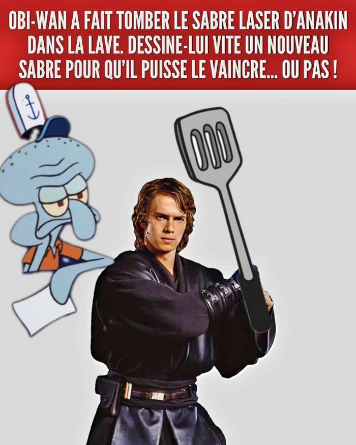Anakin Skywalker avec une spatule de Carlo dans Bob l