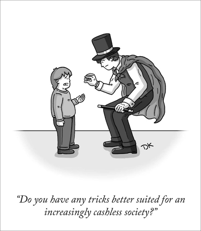 un garçon devant un magicien