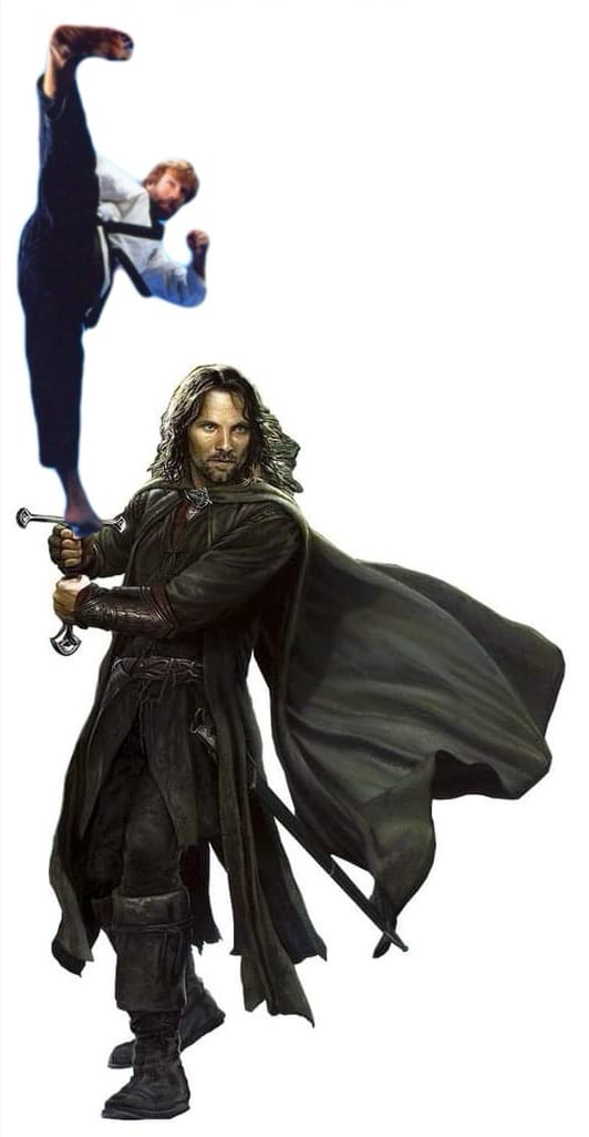 Aragorn avec Chuck Norris